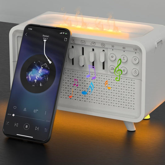 Charchi white noise machine for better sleep with smartphone control and adjustable sound settings